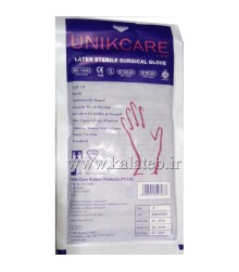 دستکش جراحی لاتکس استریل یونیک کر UNIKCARE