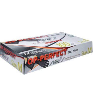 خرید دستکش نیتریل مشکی نیتکس OP-Perfect | قیمت دستکش تاتو و پزشکی