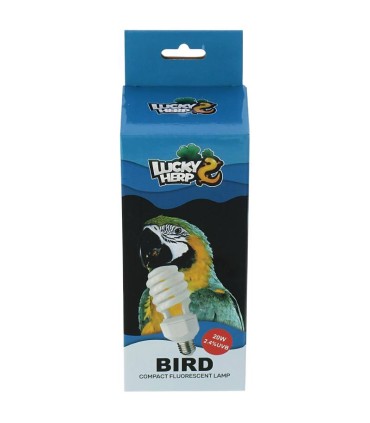 لامپ UVB لاکی هرپ 20 وات | مناسب مرغ عشق، قناری و پرندگان زینتی کوچک | UVB 2.4%