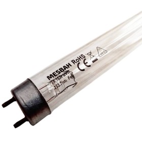 کلوزآپ لامپ UVC ضدعفونی ۱۵ وات مصباح – جزئیات لوله مهتابی ۴۵ سانتی‌متر