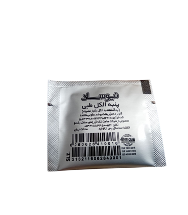 پد الکلی نیوساد ۱۰۰ عددی | الکل ۷۰٪ ساشه‌ای استریل برای ضدعفونی سریع