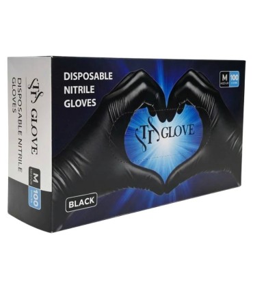 خرید قیمت دستکش نیتریل مشکی TT Glove اصل | تی تی گلاو بدون پودر