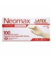 دستکش لاتکس بدون پودر نئومکس (Neomax) حریر ایران بسته  100 عددی